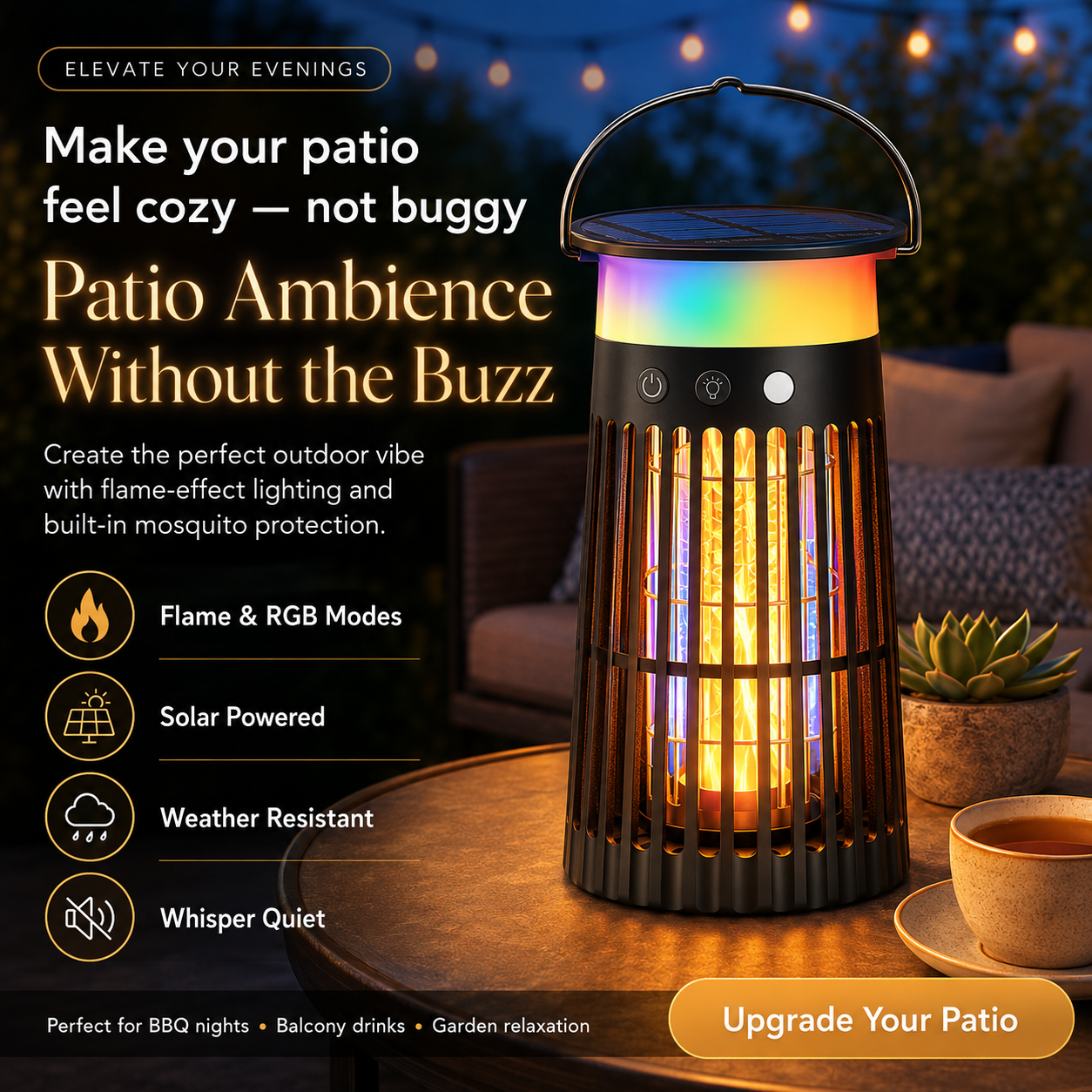 The Lumiere Solar Bug Zapper Light