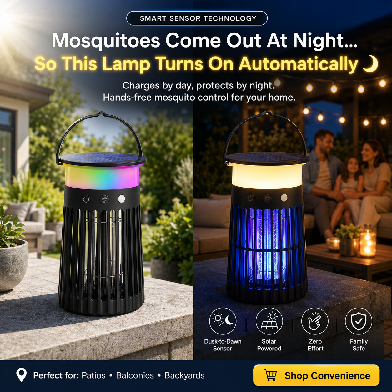 The Lumiere Solar Bug Zapper Light